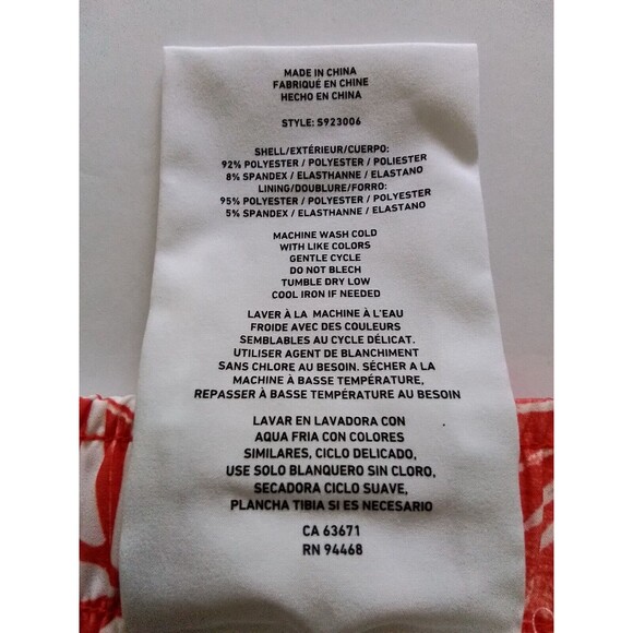 Spyder Swim Volley Trunks Board Shorts Tropical Men's Size XL Orange White New - Picture 6 of 6